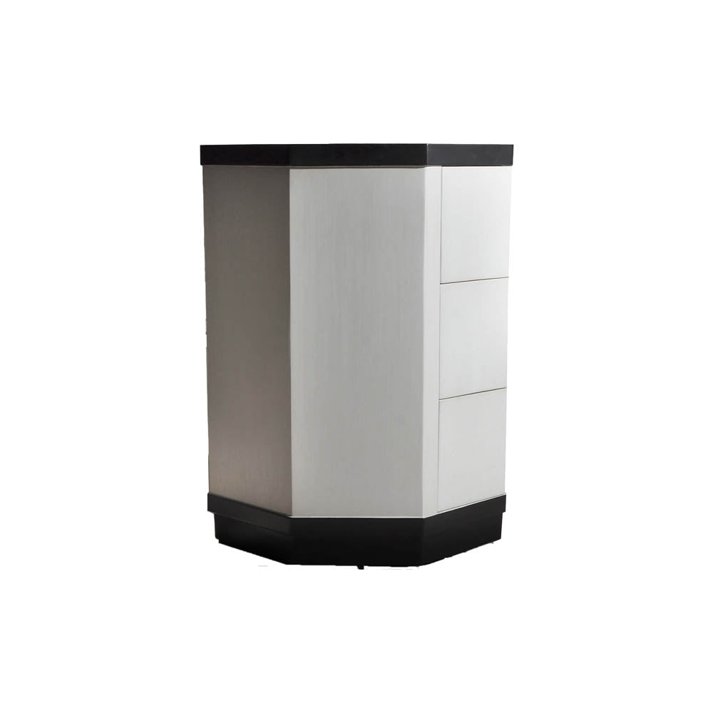 Drue 3 Drawer Bedside Table | Modern Furniture + Decor