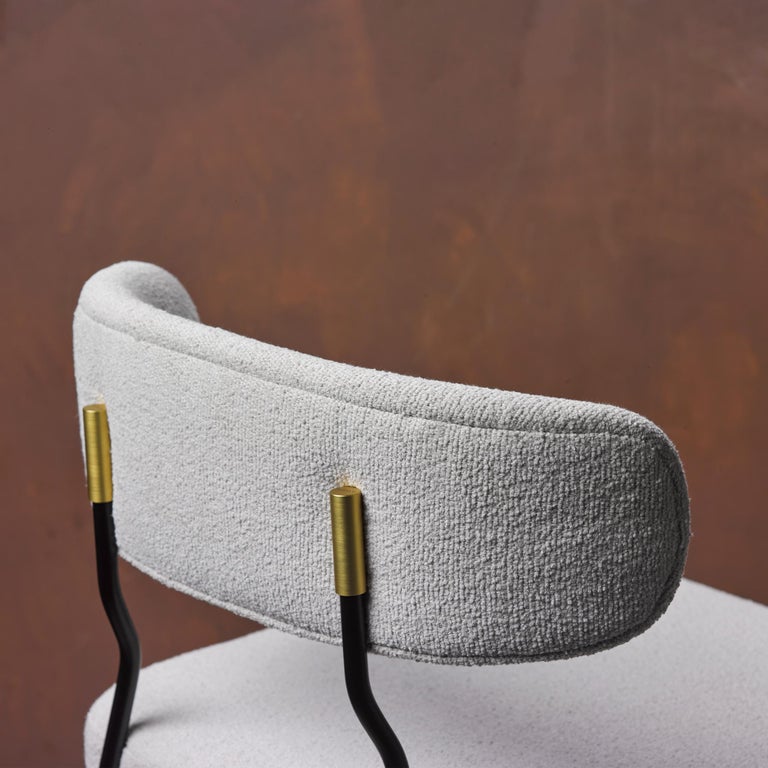 21st Century Apollo Dining Chair Black Iron Structure | Modern Furniture + Decor