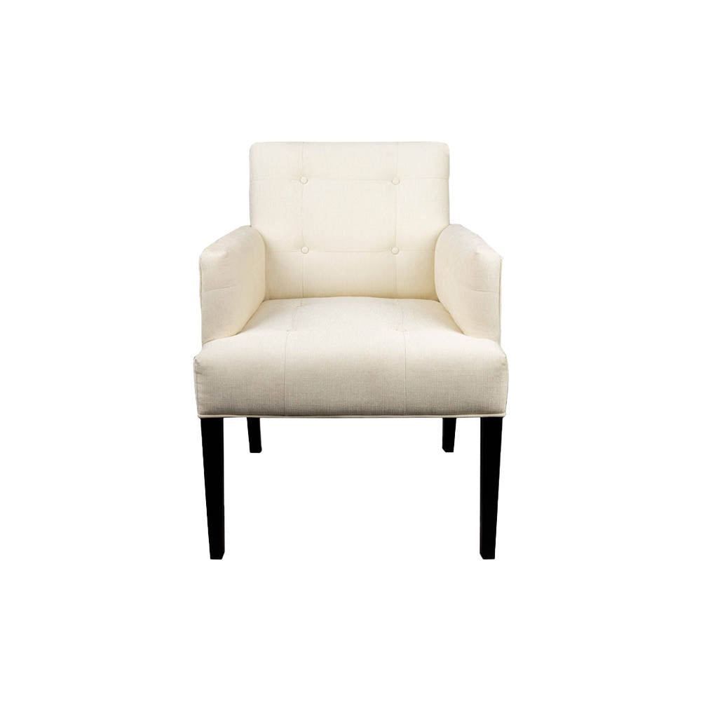 Edmund Upholstered Square Arm Chair with Wooden Legs | Modern Furniture + Decor