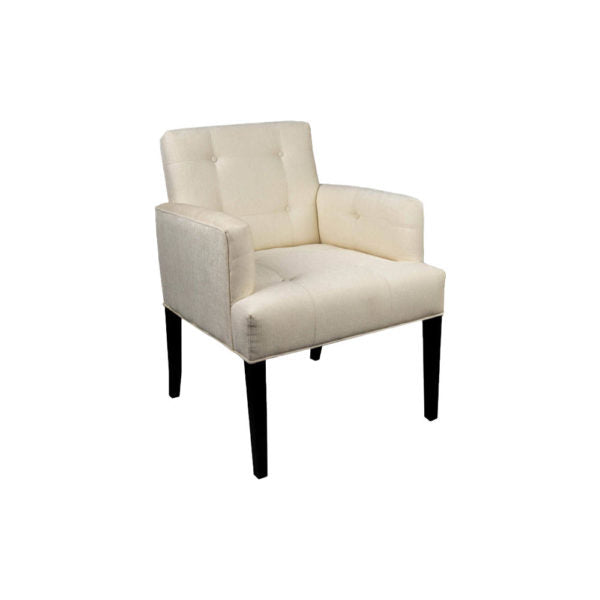 Edmund Upholstered Square Arm Chair with Wooden Legs