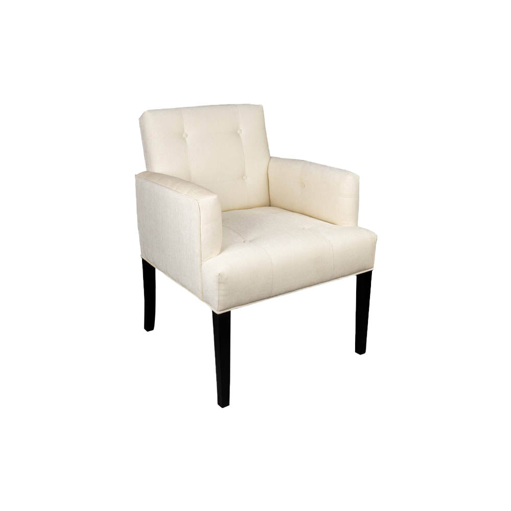 Edmund Upholstered Square Arm Chair with Wooden Legs | Modern Furniture + Decor