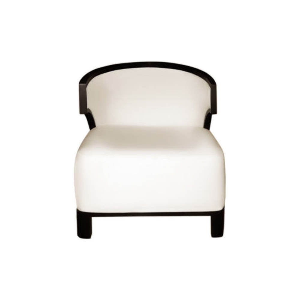 Edward Upholstered Wing Armchair with Black Wood Frame | Modern Furniture + Decor