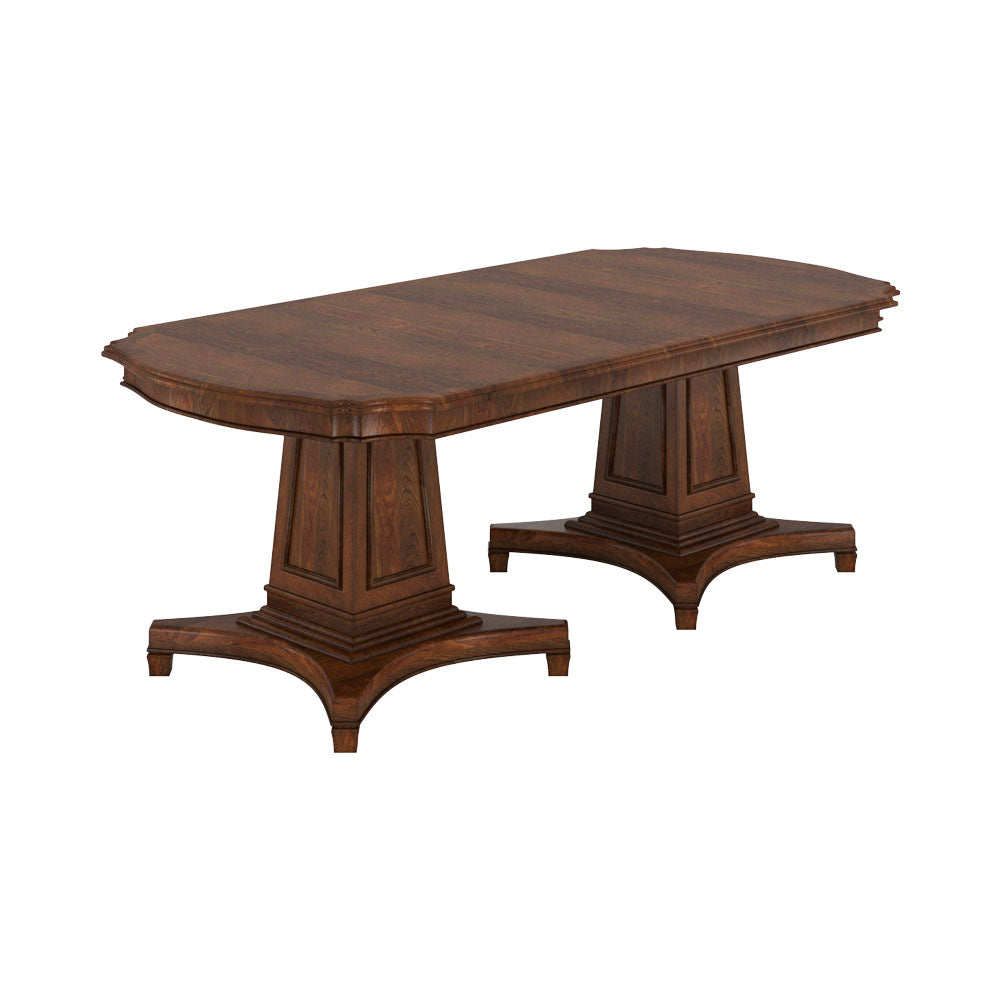Ezra Wooden Brown Dining Table | Modern Furniture + Decor