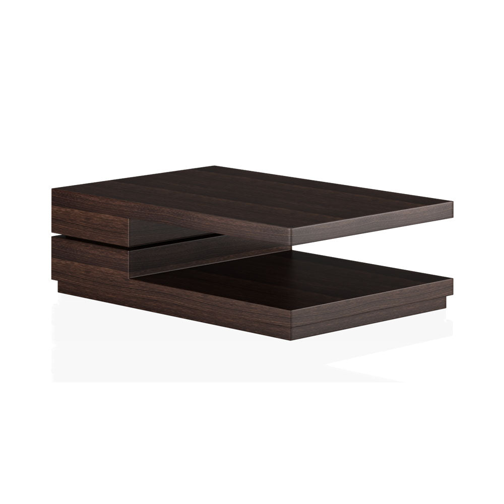 Falkirk Wooden Coffee Table with Veneer Inlay | Modern Furniture + Decor