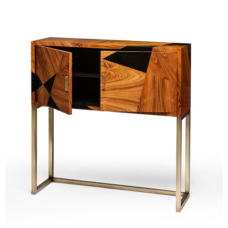 21st Geometry Cabinet Ebonised Sikomoro Wood | Modern Furniture + Decor