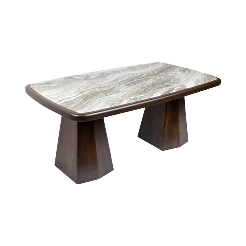 Hayman Brown Marble Coffee Table Top | Modern Furniture + Decor