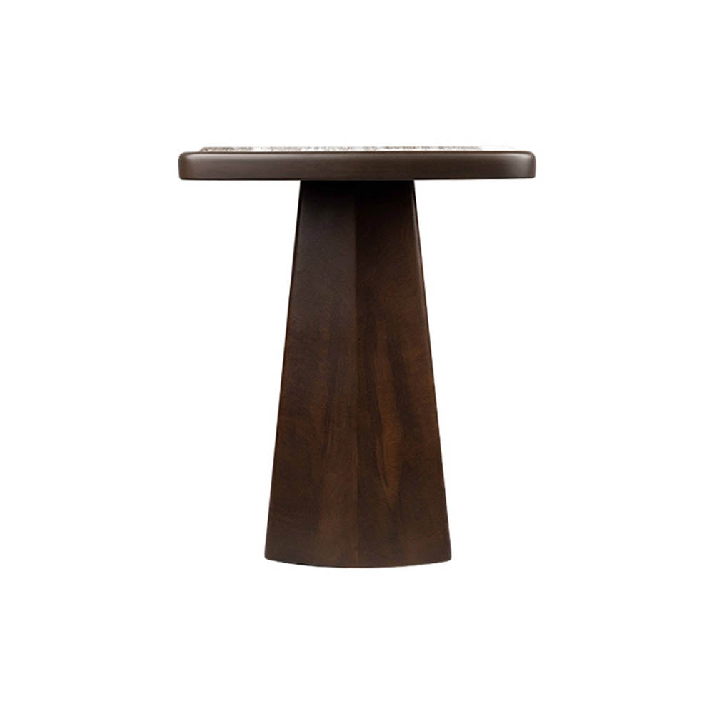 Hayman Brown Marble Topped Side Table | Modern Furniture + Decor
