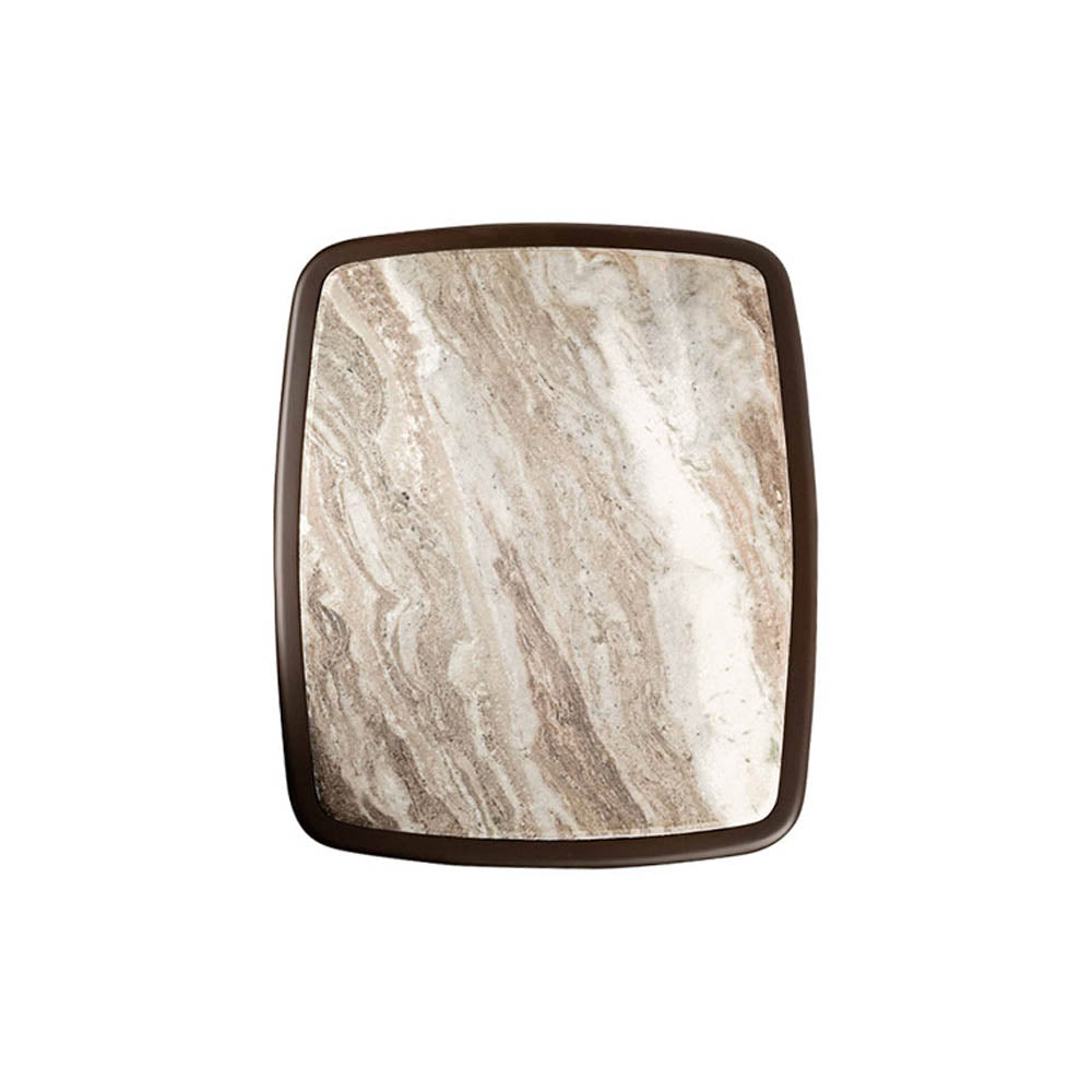 Hayman Brown Marble Topped Side Table | Modern Furniture + Decor