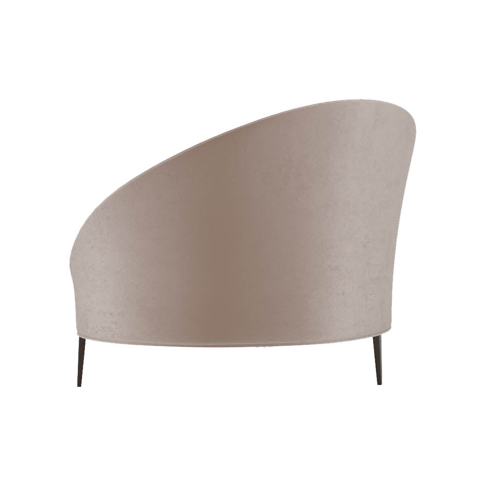 Heart Upholstered Curved Back Sofa with Wooden Legs | Modern Furniture + Decor
