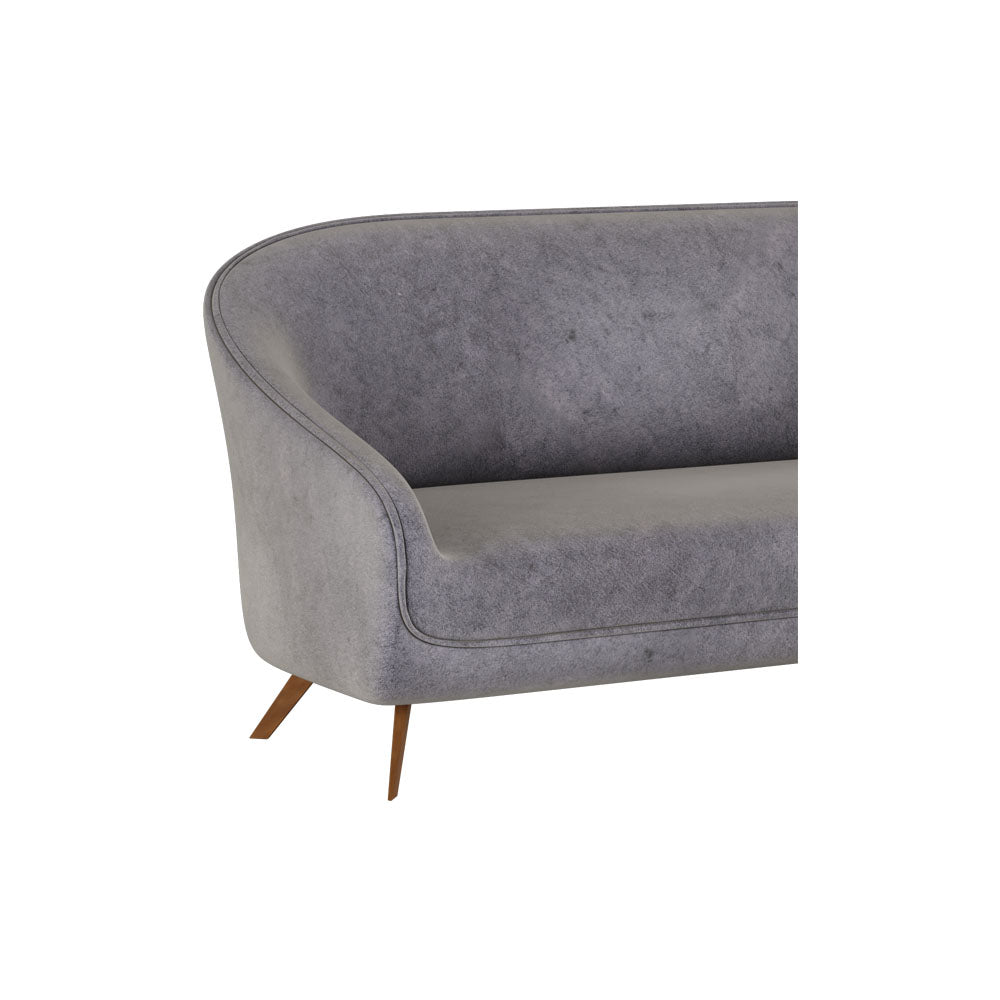 Herman Grey Curved Living Room Sofa | Modern Furniture + Decor