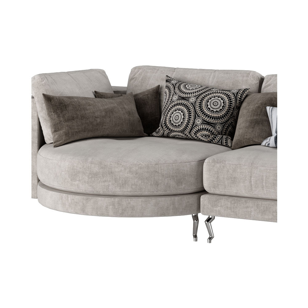 Huxley Grey Sofa With Silver Legs | Modern Furniture + Decor