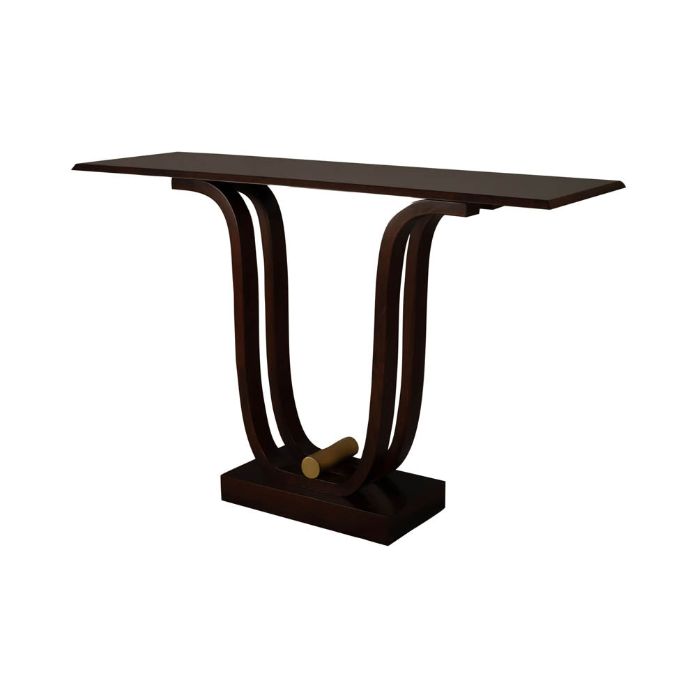 Judy Brown Console Table with Curved Legs | Modern Furniture + Decor