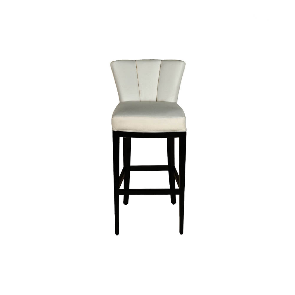 Julij Square Upholstered Bar Stool with Backrest | Modern Furniture + Decor