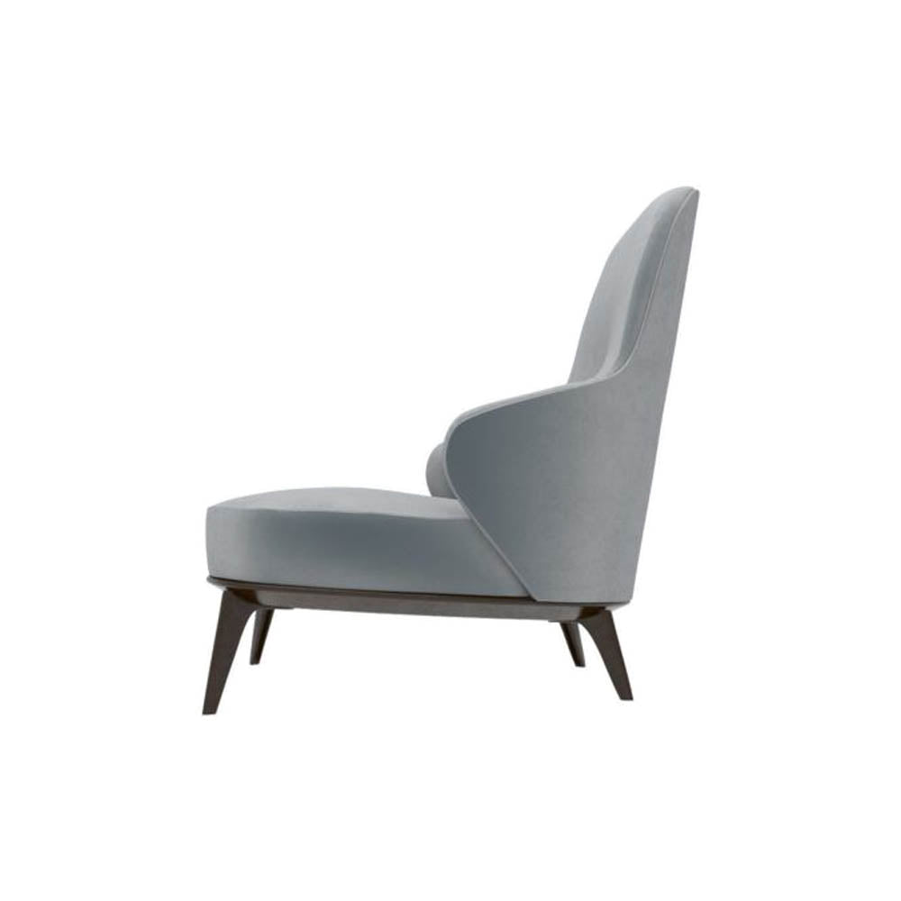 Kabeer Upholstered High Back Winged Armchair | Modern Furniture + Decor