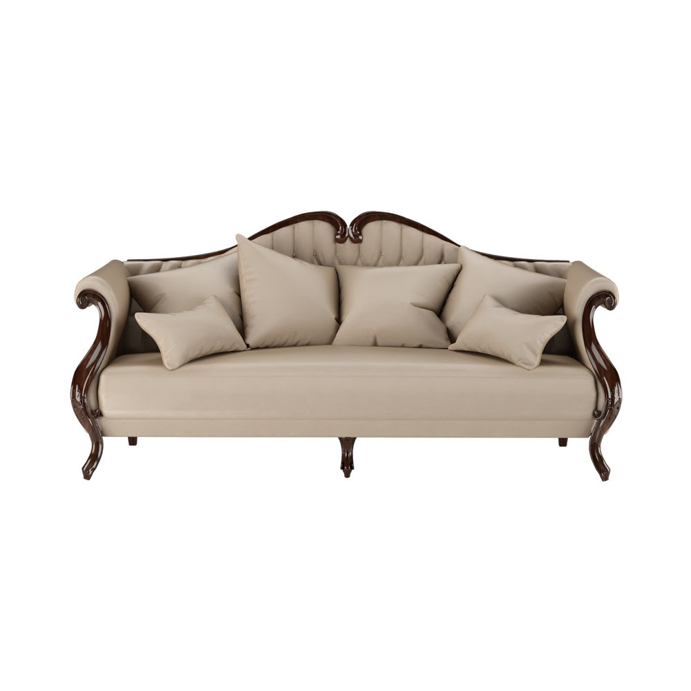 Lana Beige 3 Seater Fabric Sofa | Modern Furniture + Decor