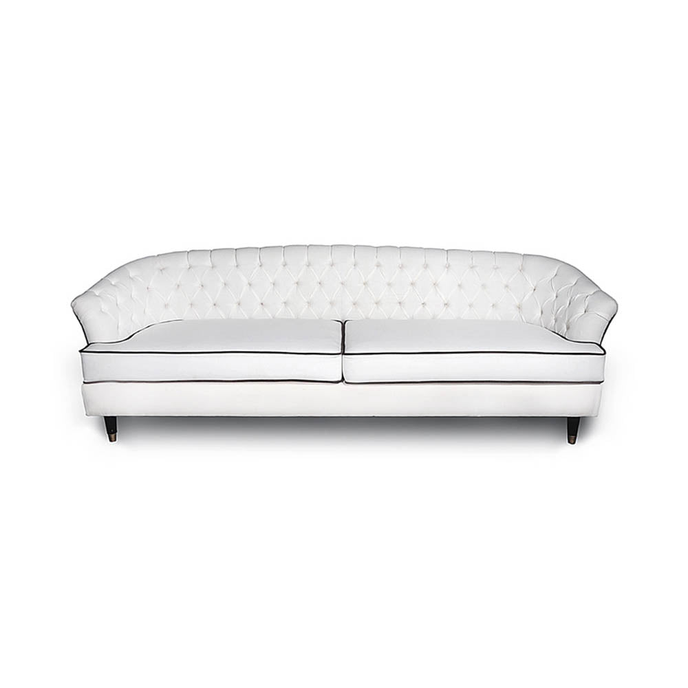 Lars Upholstered Two Seater Button Back Sofa | Modern Furniture + Decor