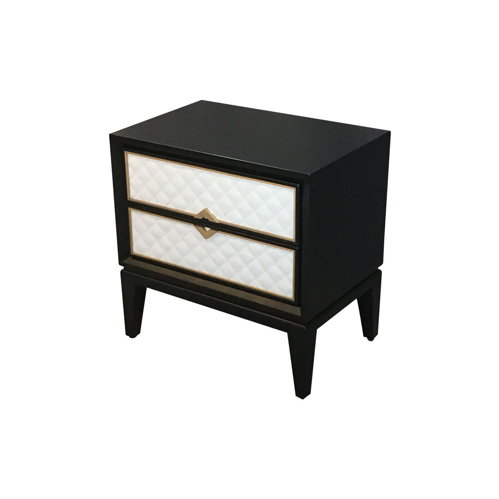 Levi Two Drawer Wooden Bedside Table | Modern Furniture + Decor