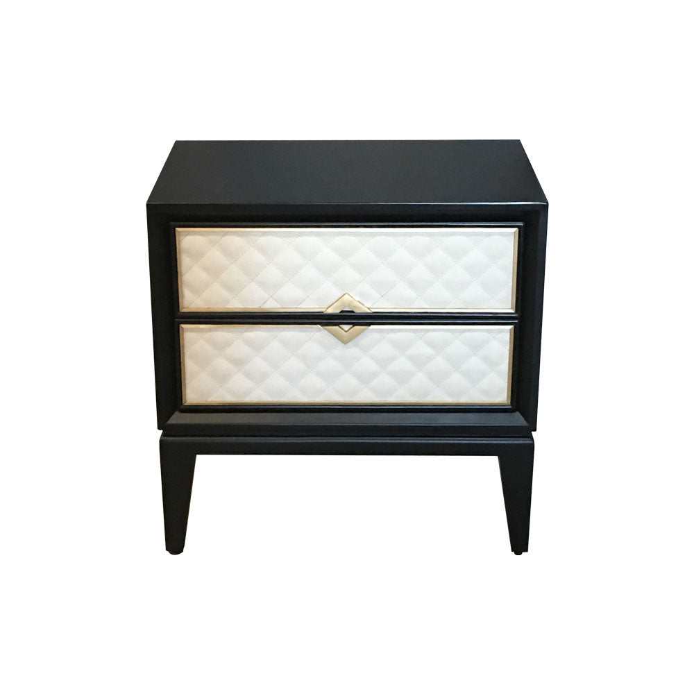 Levi Two Drawer Wooden Bedside Table | Modern Furniture + Decor