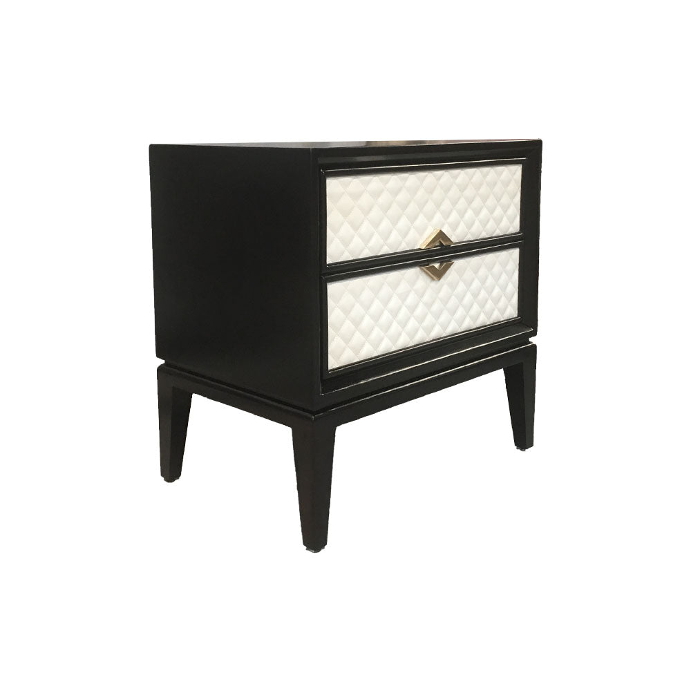 Levi Two Drawer Wooden Bedside Table | Modern Furniture + Decor