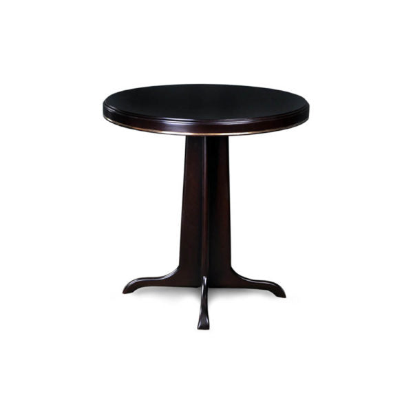 Malte Round Wooden with Gold Frame Side Table