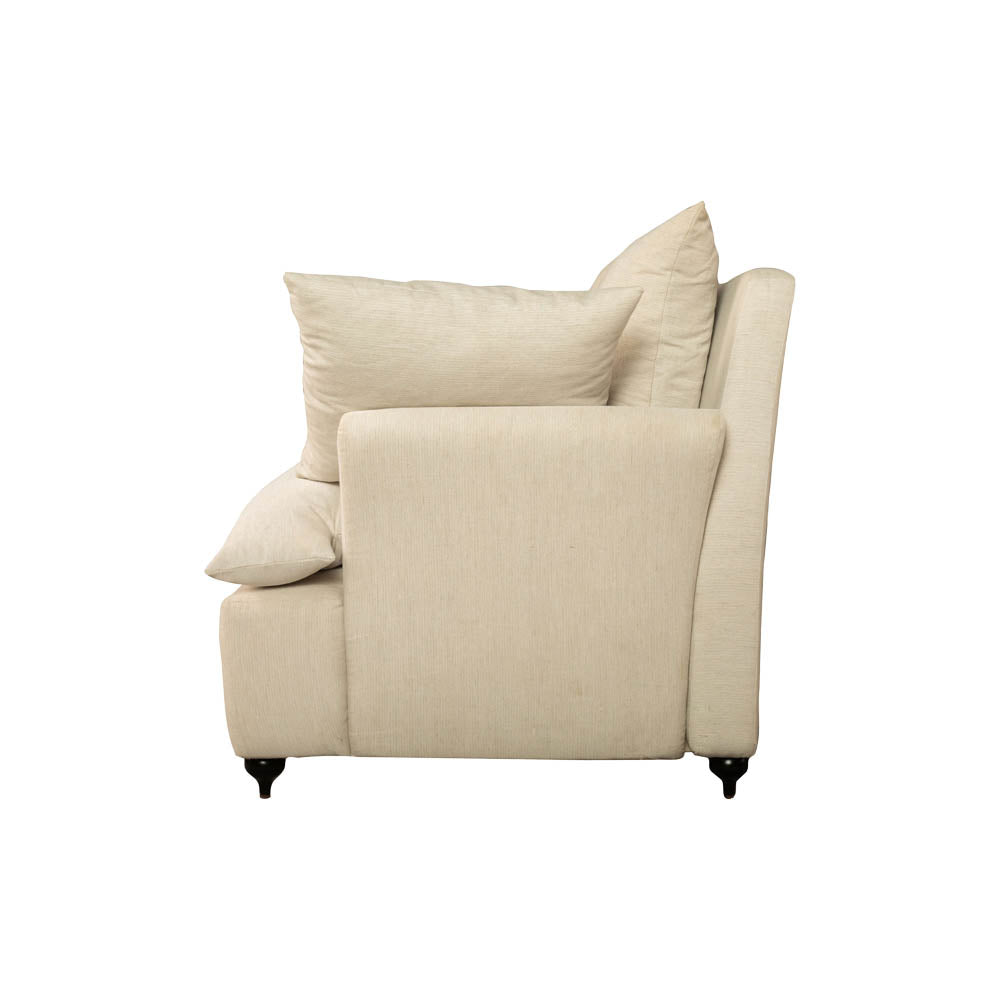 Mars Upholstered Off White Armchair with Cushions | Modern Furniture + Decor