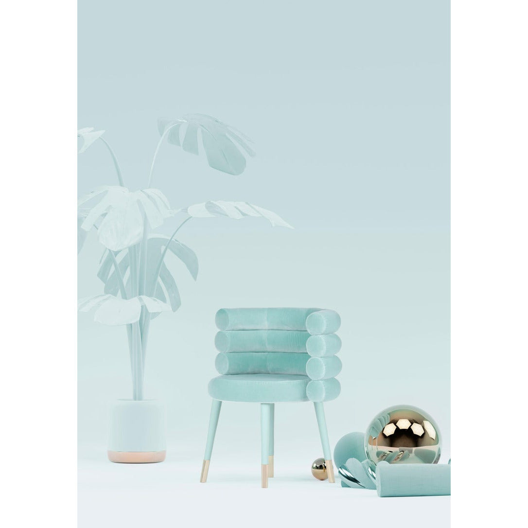 Set of 4 Sky Blue Marshmallow Dining Chairs, Royal Stranger | Modern Furniture + Decor