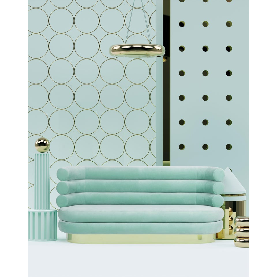Sky Blue Marshmallow Sofa "Royal Stranger" | Modern Furniture + Decor