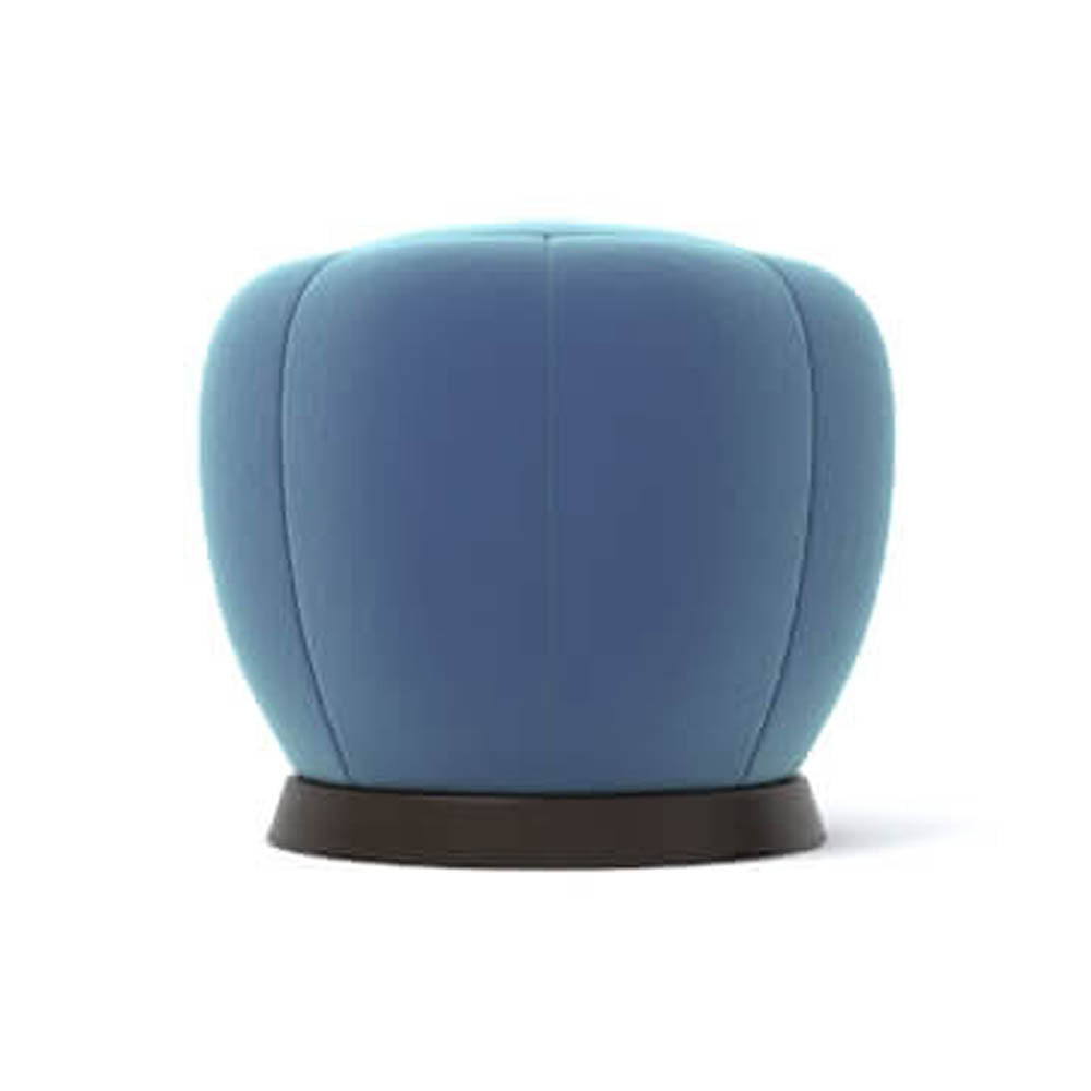 Mary Round Striped Pouf with Brass Base | Modern Furniture + Decor