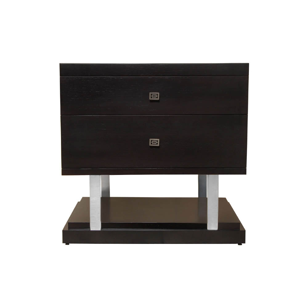 Max Bedside Table with Stainless Steel | Modern Furniture + Decor