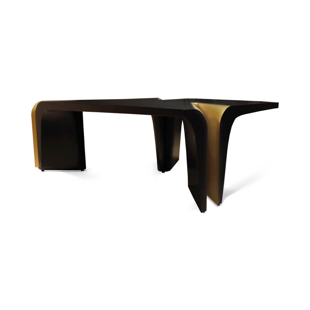 Mercado Dark Brown and Wood Coffee Table | Modern Furniture + Decor