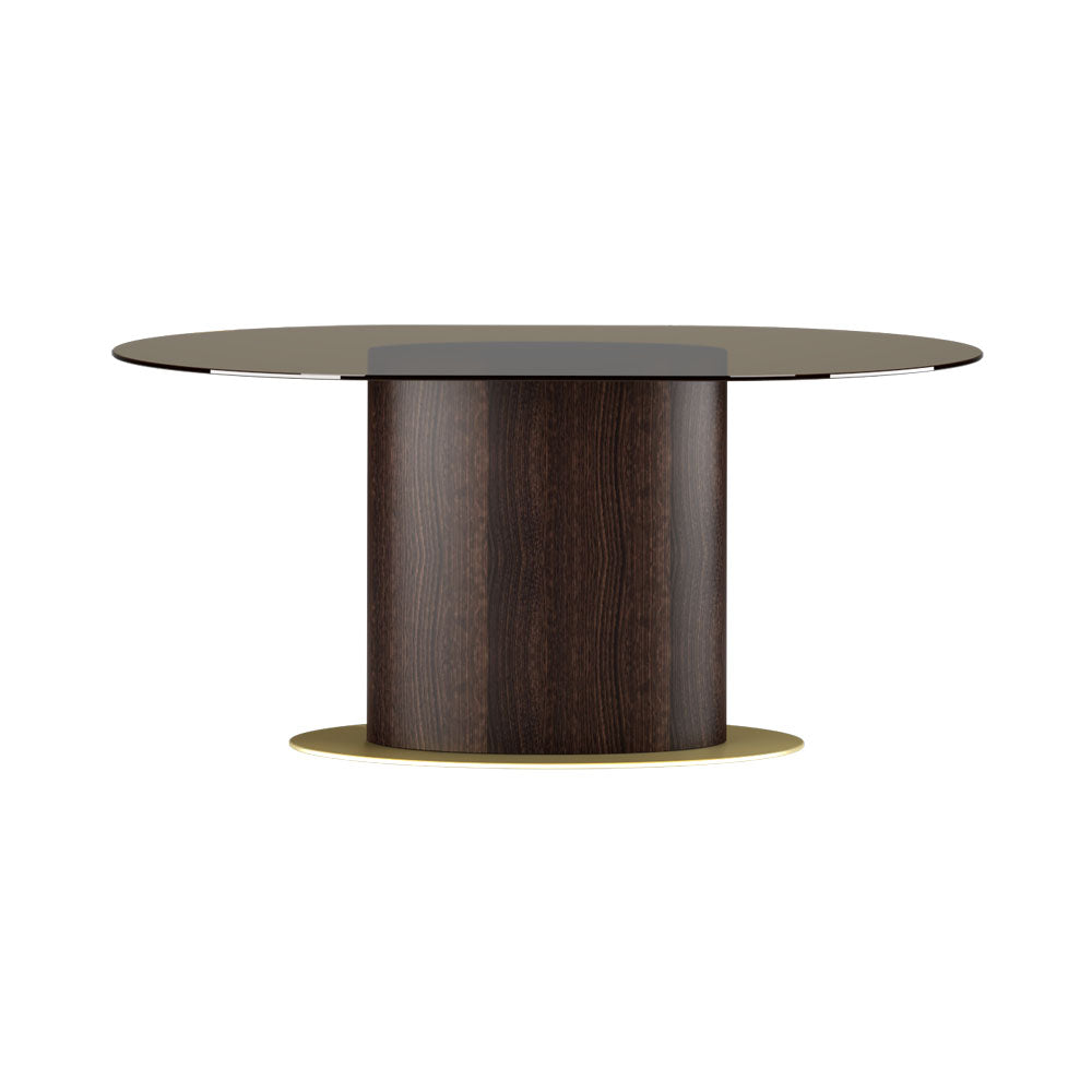Milano Wooden and Smoke Glass Dining Table | Modern Furniture + Decor