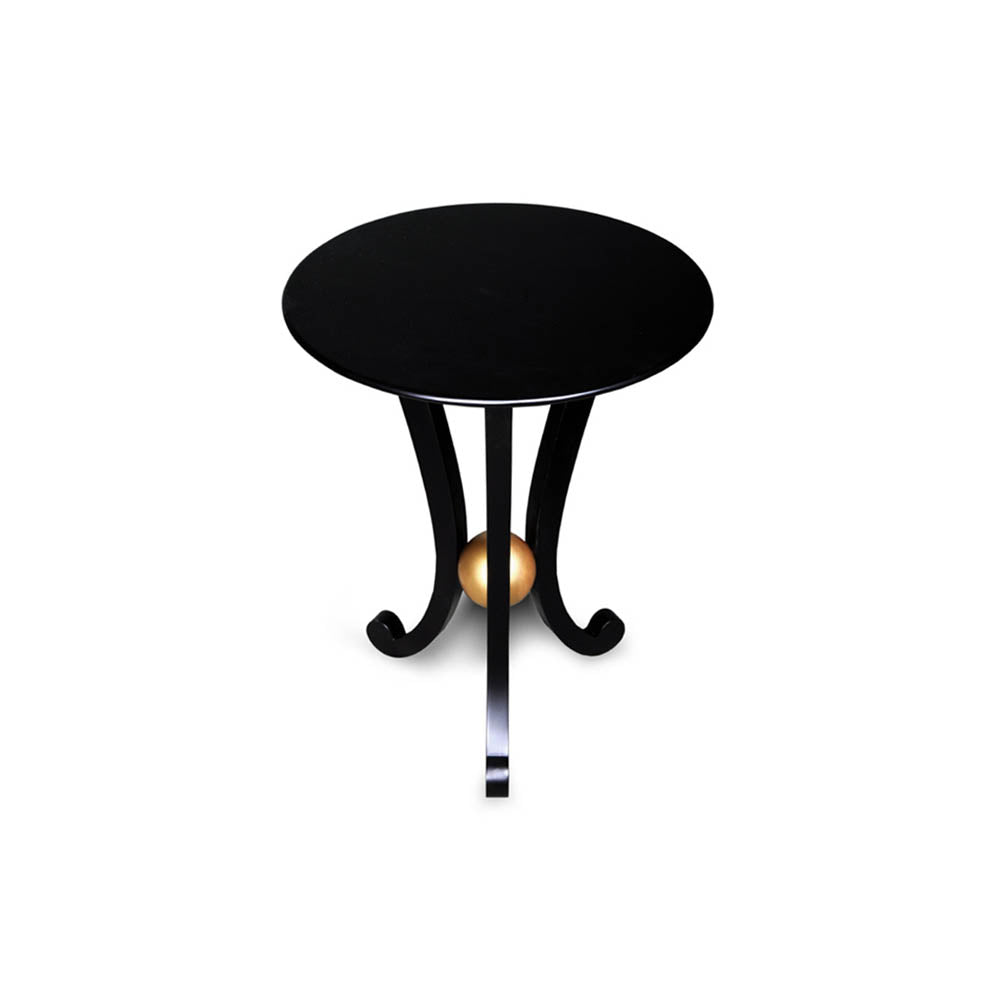 Moritz Circular Black 3 Legged Side Table | Modern Furniture + Decor