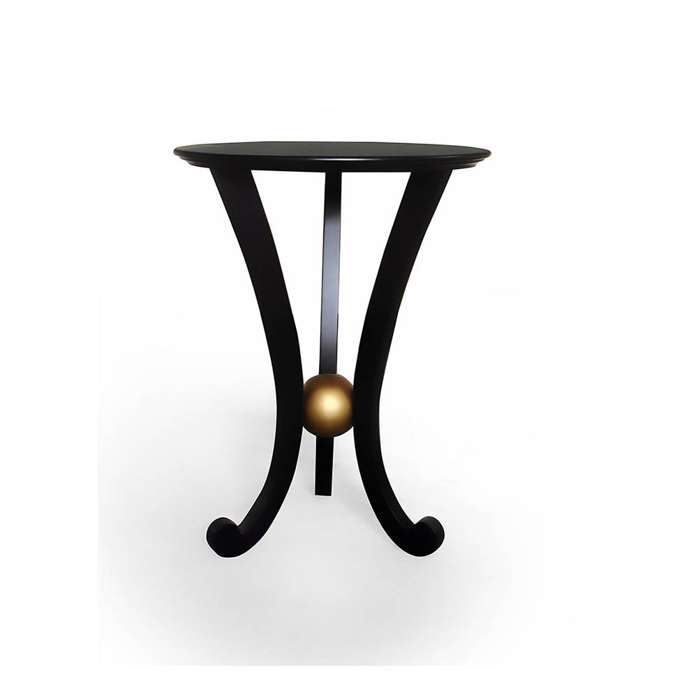 Moritz Circular Black 3 Legged Side Table | Modern Furniture + Decor