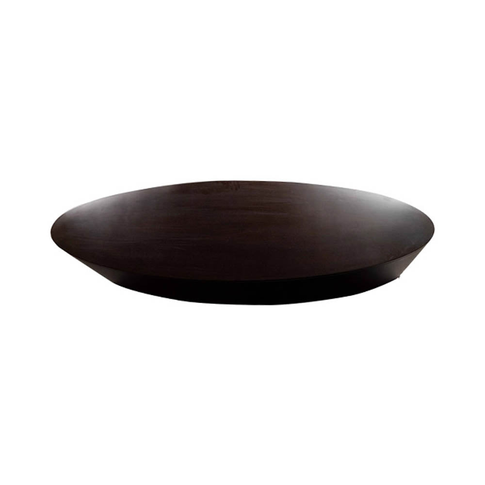 Nathan Oval Dark Brown Sideboard with Brass Inlay | Modern Furniture + Decor