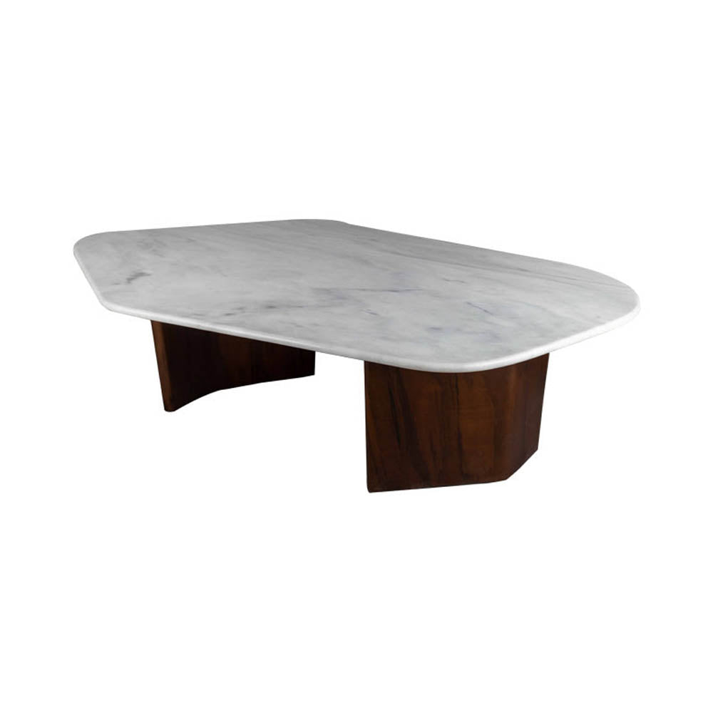 Olney Wooden with Marble Coffee Table | Modern Furniture + Decor