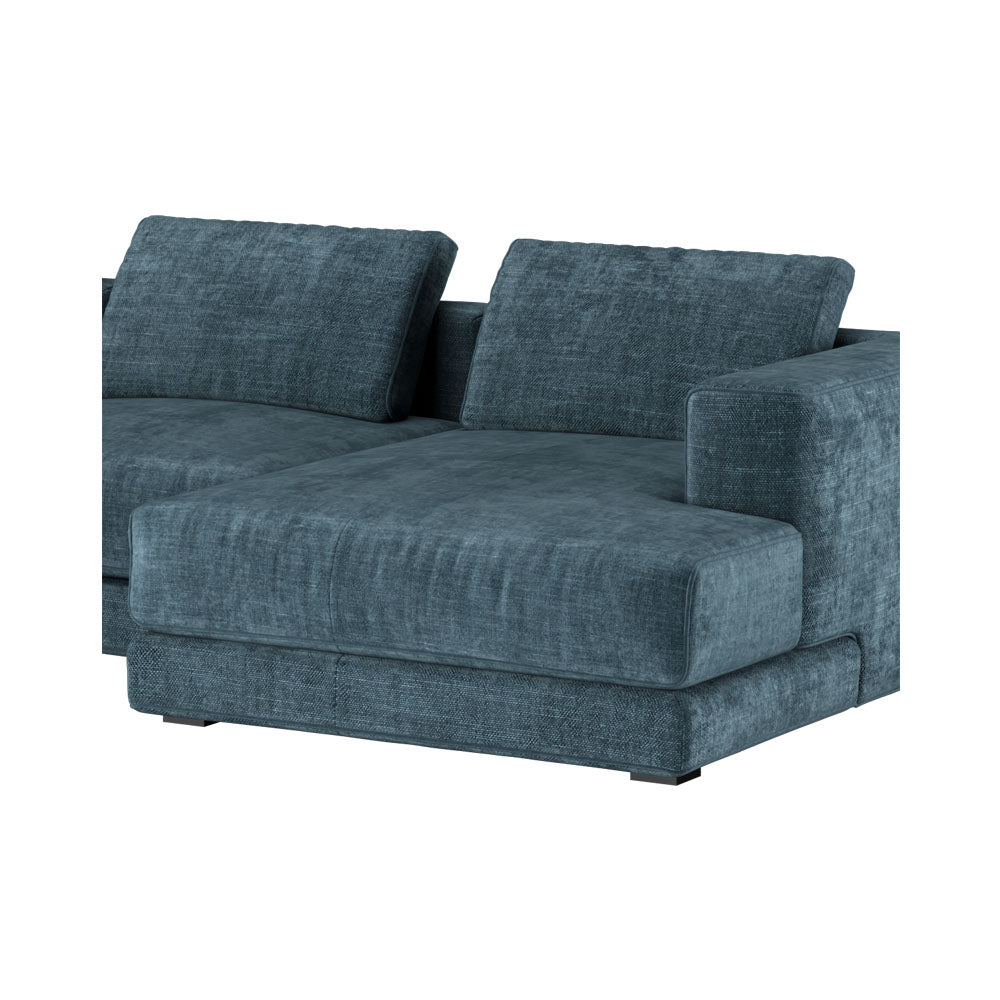 Orka Blue Fabric 3 Piece Corner Sofa | Modern Furniture + Decor