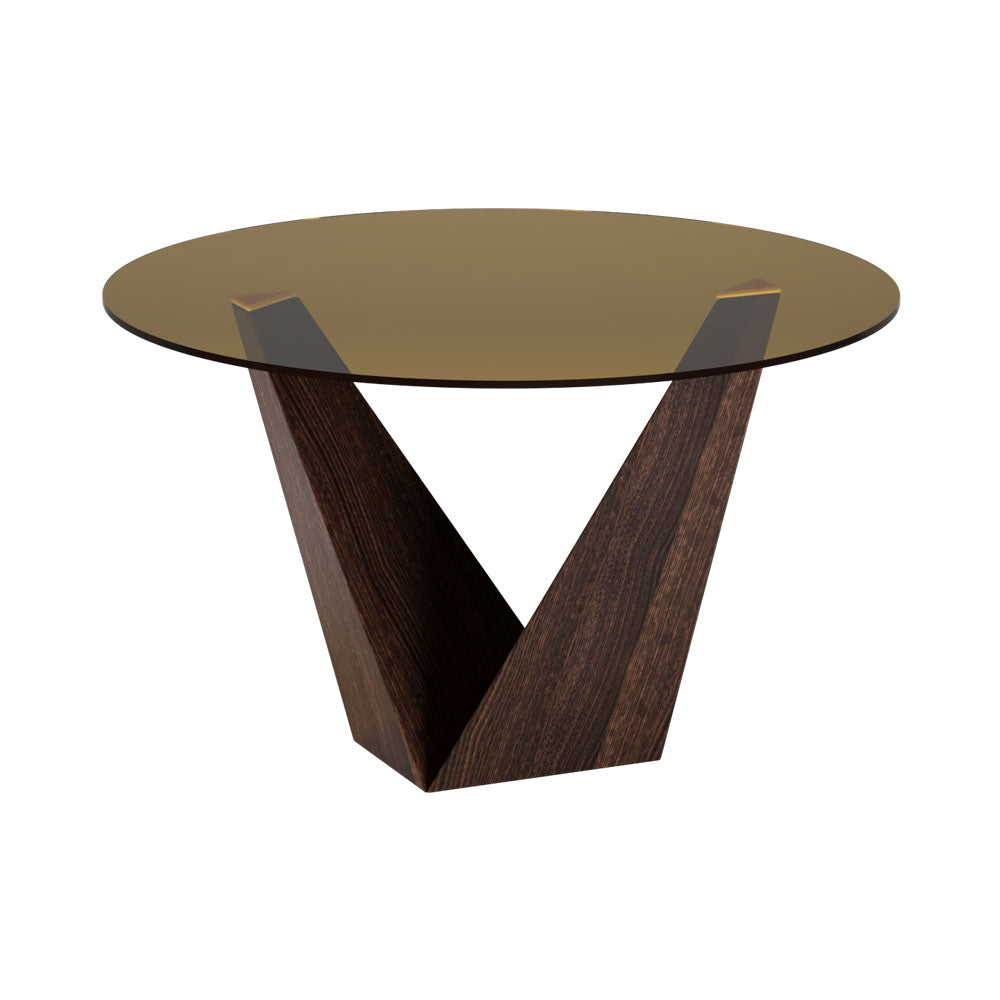 Osaka Brown and Smoked Glass Dining Table | Modern Furniture + Decor