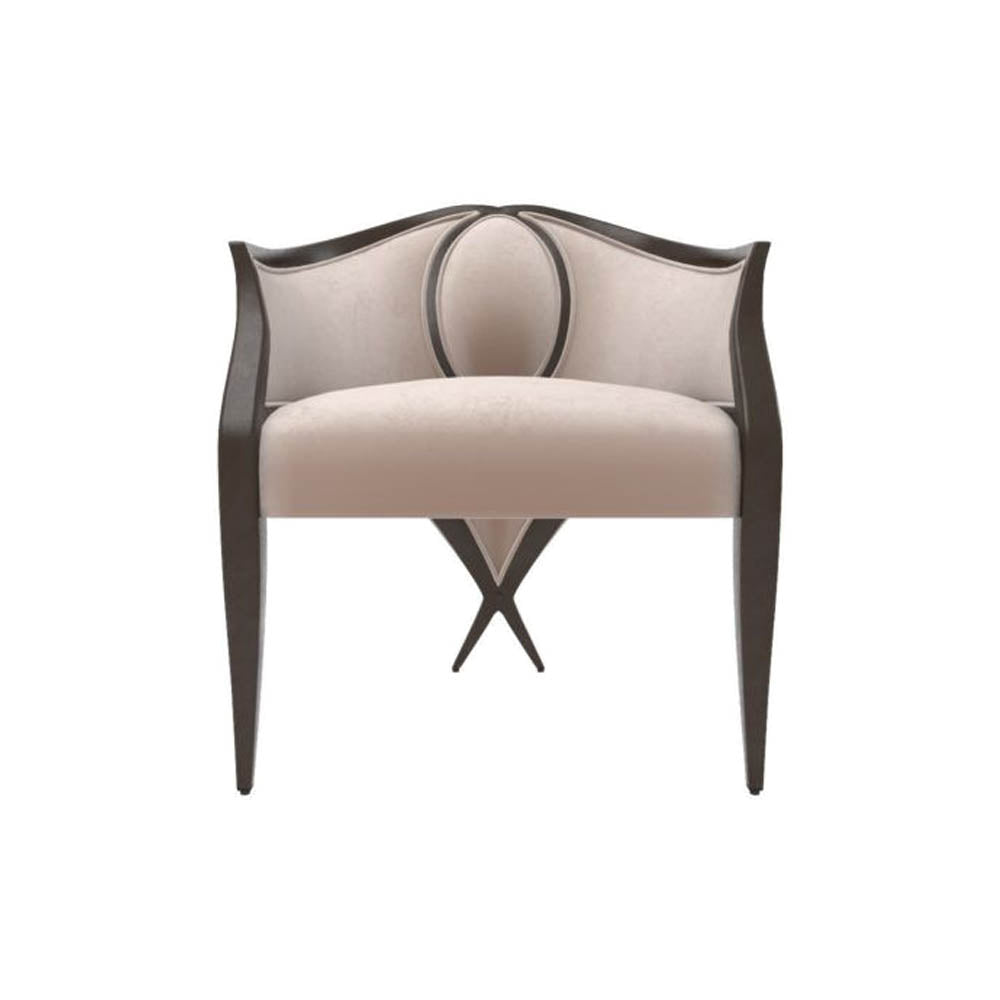 Oval Upholstered Wood Frame Armchair | Modern Furniture + Decor