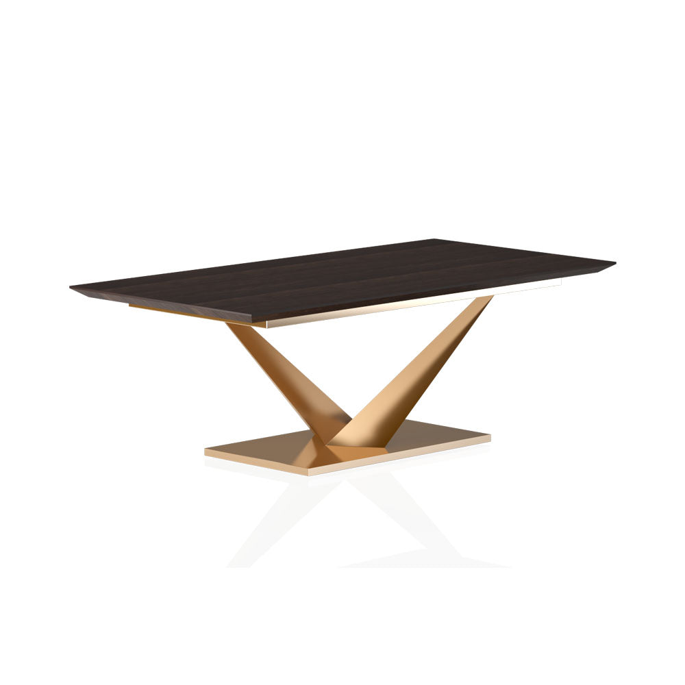 Oxfordshire Metal and Wooden Coffee Table with Veneer Inlay | Modern Furniture + Decor