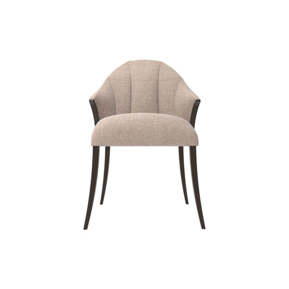 Peacock Upholstered Slope Arm Dining Chair | Modern Furniture + Decor