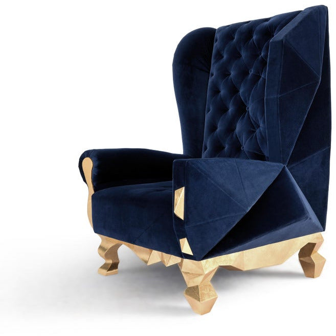 Velvet Blue Rockchair by Royal Stranger | Modern Furniture + Decor