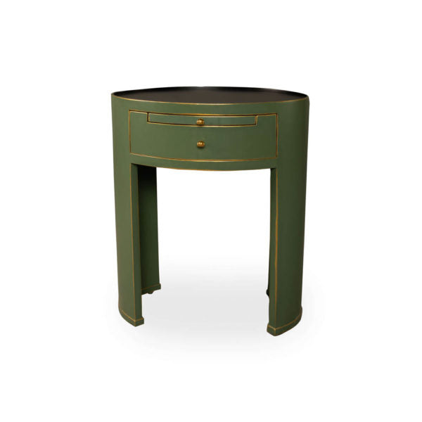 Rosa Wood Bedside Table with Glass Top