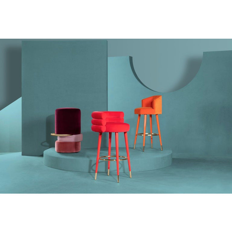Set of 4 Marshmallow Bar Stools, Royal Stranger | Modern Furniture + Decor