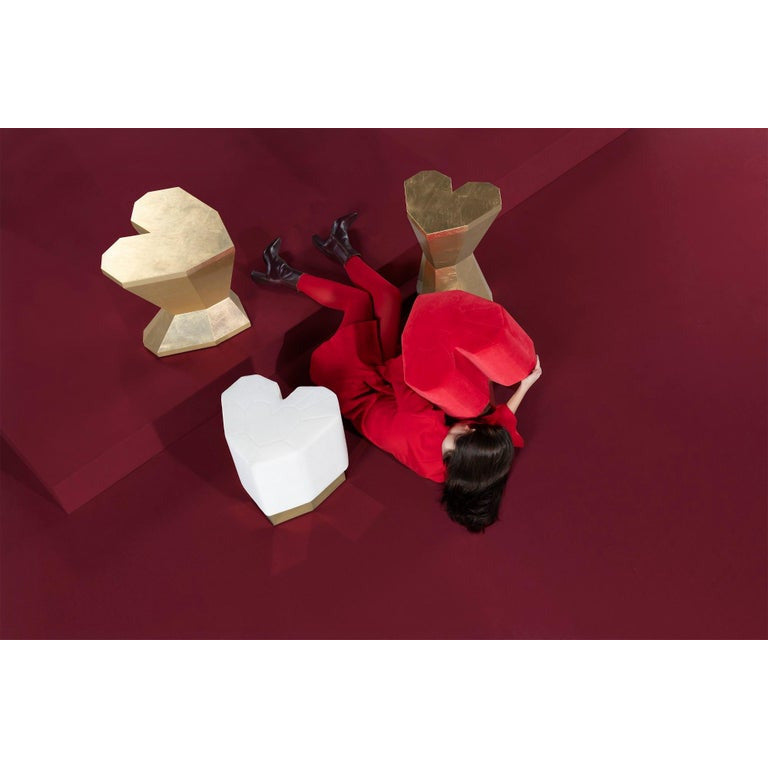 Set of 4 Queen Heart Stools by Royal Stranger | Modern Furniture + Decor