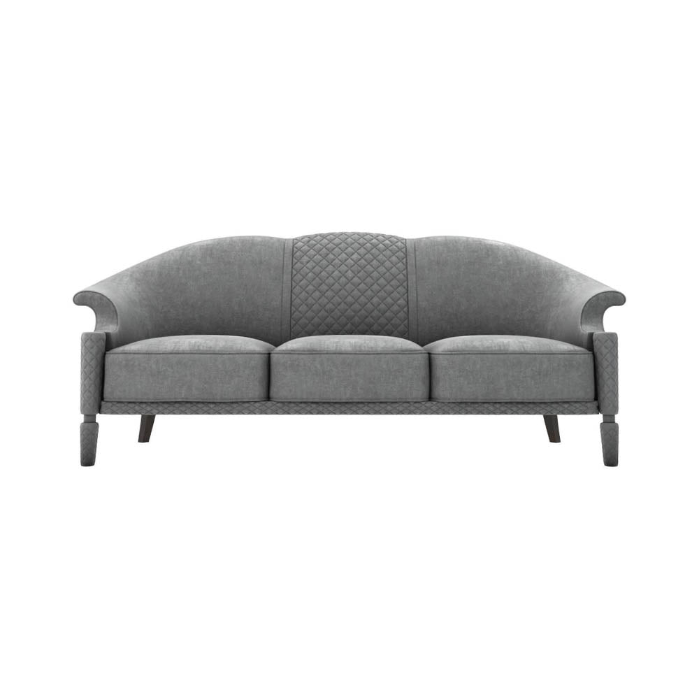 Santiago Upholstered 3 Seater Curved Sofa | Modern Furniture + Decor