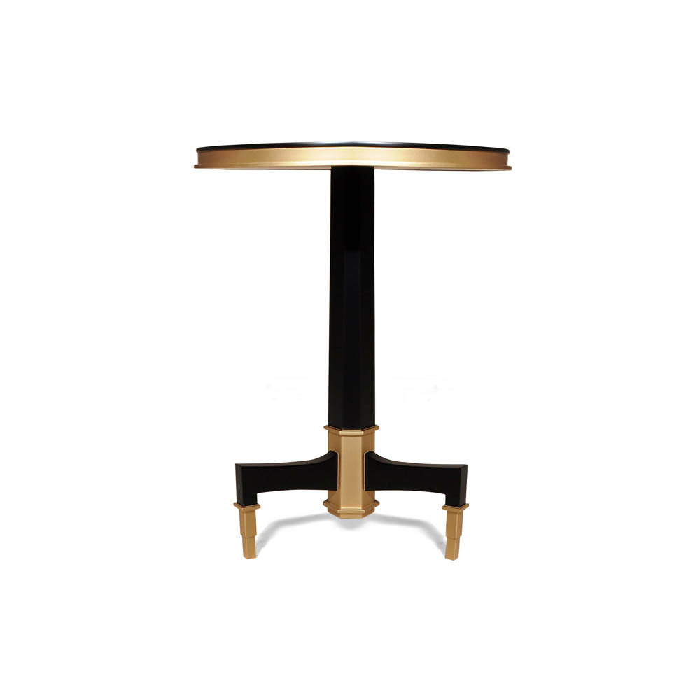 Scarlet Wood and Stainless Steel Side Table | Modern Furniture + Decor