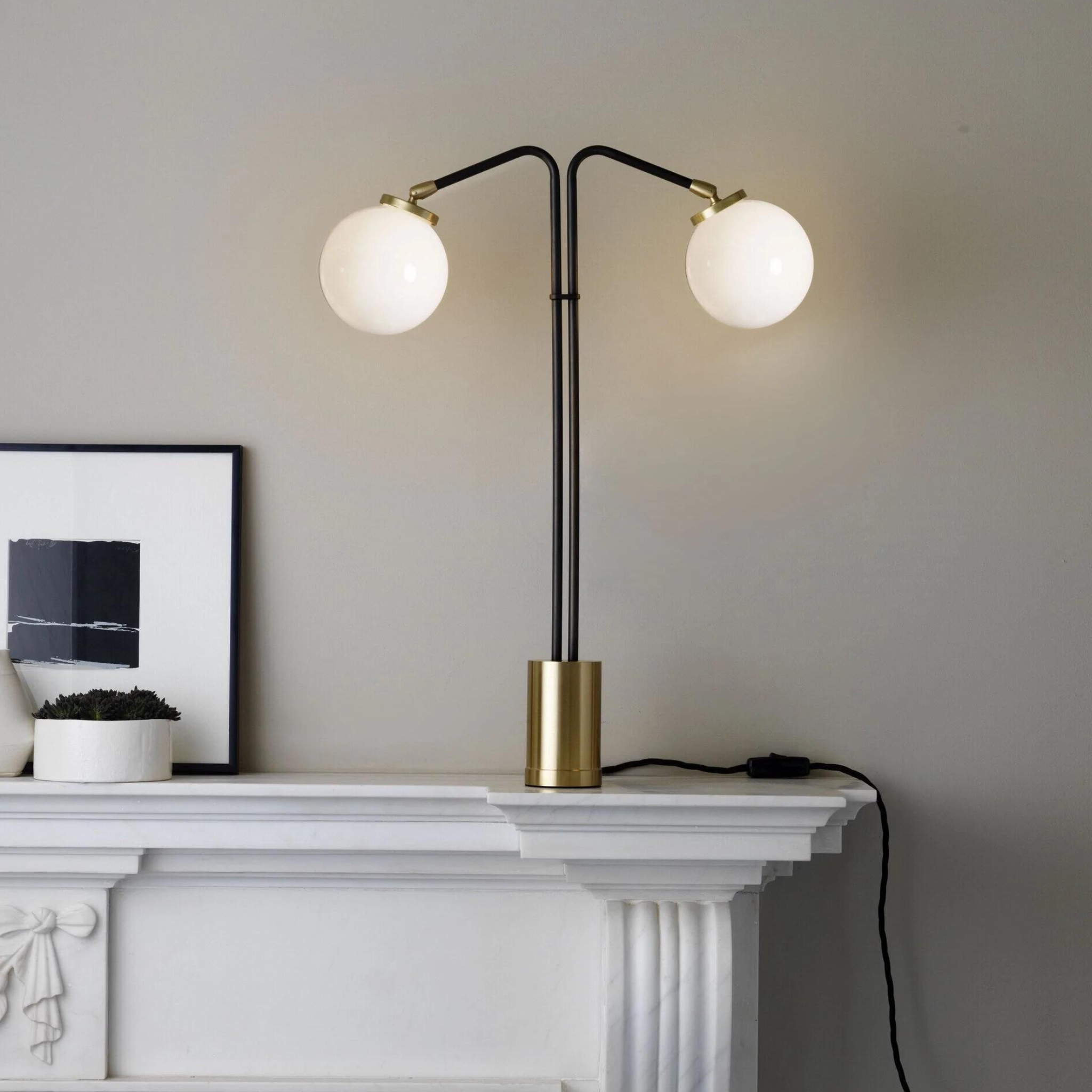 ARRAY TWIN OPAL TABLE LAMP - CTO LIGHTING | Modern Furniture + Decor