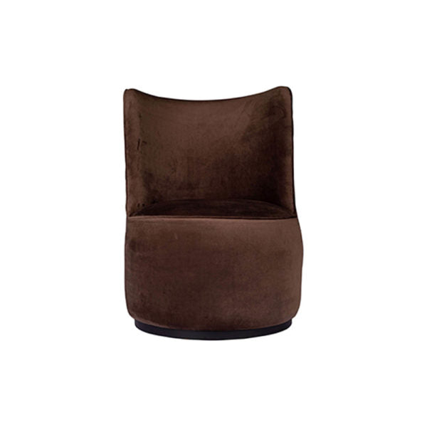 Skylar Upholstered Round Armless Occasional Chair