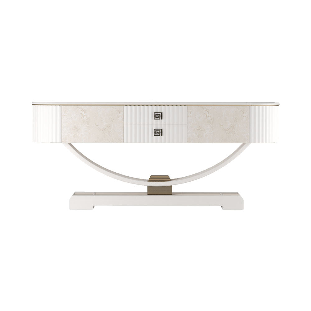 Staffordshire White and Gold Console Table | Modern Furniture + Decor