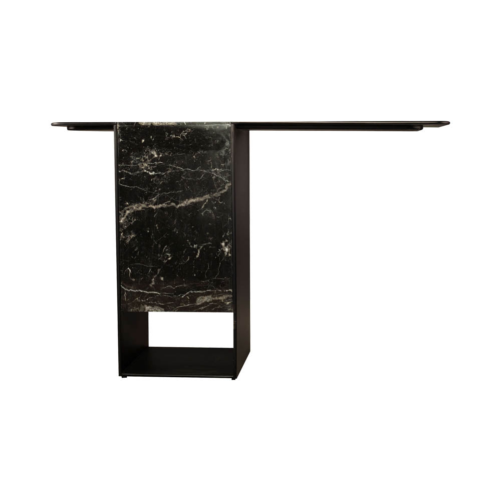 Sylvan Black Wood and Marble Console Table | Modern Furniture + Decor